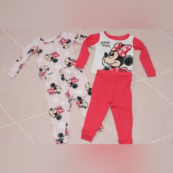 Disney Other - DISNEY Minnie Mouse Pajamas Set of 2 Sleepwear Toddler Girl